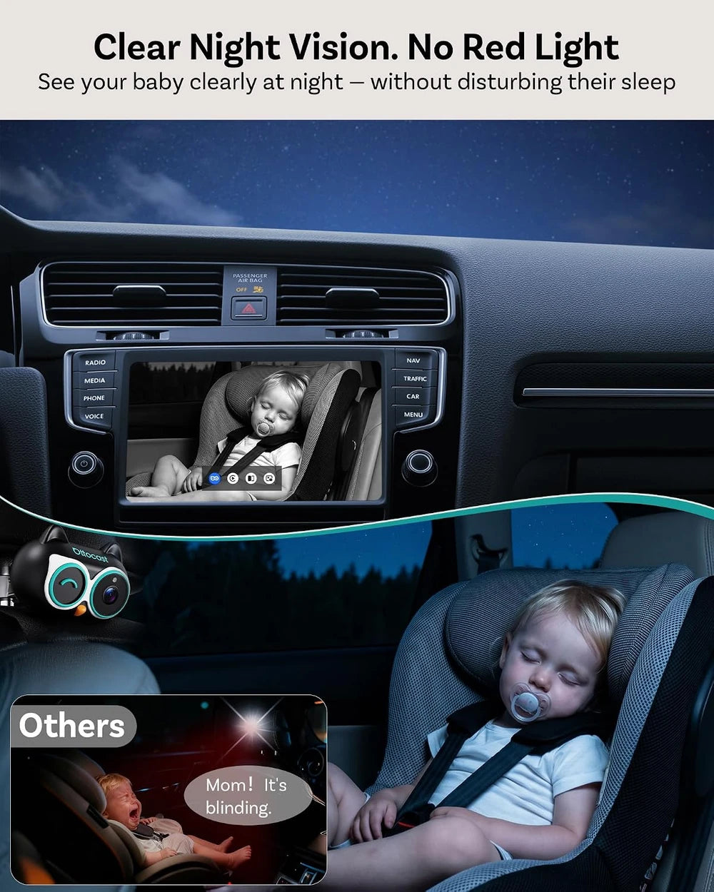OTTOCAST™ Baby Car Camera & Wireless CarPlay Adapter